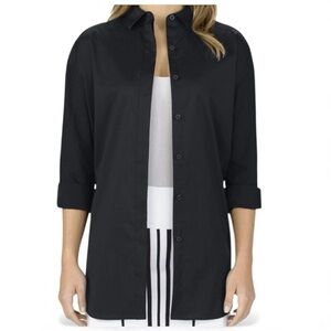 Under Armour Sport Designer Oversized Poplin Button Down Shirt Black Small 2017